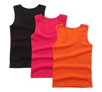 Lot de 3 Debardeur Garçon Tank Top Coton Maillot de Corps Enfant Vêtements Décontracté Hauts D'Été Tops Uni Tee Tops T-Shirts à sans Manches Athlétique Débardeurs Et Ventes Flash Vin, 5 Ans