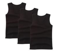 Lot de 3 Debardeur Garçon Tank Top Coton Maillot de Corps Enfant Vêtements Décontracté Hauts D'Été Tops Uni Tee Tops T-Shirts à sans Manches Athlétique Débardeurs Mes Commandes Passées Noir, 130