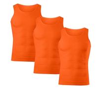 Lot de 3 Debardeur Homme, Débardeurs Compression Corset Amincissant Tee Shirt sans Manche Hommes Gynécomastie Gaine Gilets Sport Mise Forme Ionique Débardeur de Compression Sport Homme