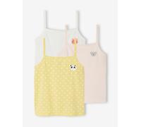 Lot de 3 débardeurs fille jaune pâle 4A