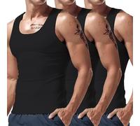 Lot de 3 débardeurs pour homme pour l'entraînement, le fitness, le culturisme, séchage rapide, débardeur sans manches pour homme pour un usage quotidien, sport, course à pied, haut confortable pour la