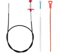 Lot De 3 Deboucheur Canalisation, Furet Deboucheur Evier Professionnel, Plomberie Wc, Kit Debouchage Cheveux Douche Pince À Griffes