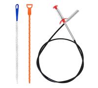 Lot de 3 Deboucheur Canalisation,Furet Deboucheur WC, Professionnel Furet Plomberie Deboucheur Douche Sonde de debouchage Brosse de Nettoyage Réutilisable pour le Nettoyage des Tuyaux