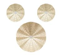 Lot de 3 déco murales Leslie métal doré D22/225/335cm - Atmosphera createur d'interieur