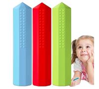Lot de 3 décorations de crayon à mâcher en silicone arc-en-ciel pour les mâcheurs ayant des besoins spéciaux de moteur buccal, stylo sensoriel à mâcher pour enfants autistes