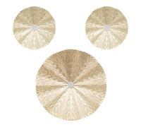 Lot de 3 Décorations Murales "Leslie" 33cm Or