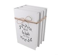 Lot de 3 décorations pliantes en forme de livre de simulation, accents décoratifs de style rustique pour bibliothèque, table basse et cheminée (souhait)