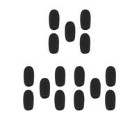 Lot de 3 déflecteurs de vent pour microphone de conférence 62 x 14 mm