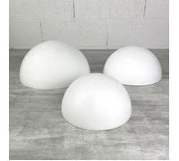 Lot de 3 demis-sphères en polystyrène, diamètre 30, 25, 20 cm, dôme intérieur creux, à customiser - Unique - 25 cm