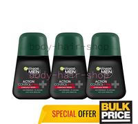 Lot de 3 déodorants Garnier Action Control + roll-on 96H Excessive Sweat Protect