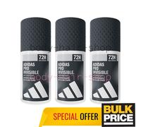 Lot de 3 déodorants invisibles Adidas Pro pour hommes sans marques blanches a...