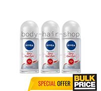 Lot de 3 déodorants Nivea Dry Comfort roll-on 72H double protection parfum...