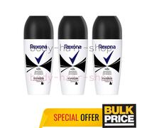 Rexona Invisible Black and White Roll-On anti-transpirant roll-on anti-traces blanches et jaunes 50 ml