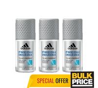 Lot de 3 déodorants roll-on Adidas pour hommes Fresh Endurance 72H protection...