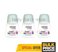 Lot de 3 déodorants roll-on Garnier Mineral Invisible BW Colors Floral Touch 48H