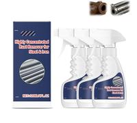 Lot de 3 dérouillants haute performance pour métal, puissant antirouille pour métal et acier inoxydable, hautement concentré pour acier, fer et acier inoxydable
