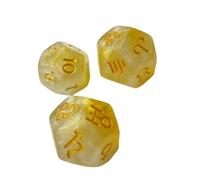 Lot de 3 dés astrologiques colorés pour rituel mystique ou RPG pour guide astrologique