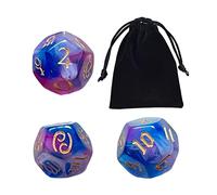Lot de 3 dés astrologiques en acrylique pour cadeaux de type F