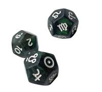 Lot de 3 dés de divination à paillettes à 12 faces pour les amateurs d'astrologie - Comprend un rouleau équilibré et des dés de particules pour l'astrologie