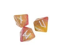 Lot de 3 dés de prédiction de divination 8 faces exquises runes polyédriques pour table stratégique double couleur