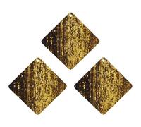 Lot de 3 désodorisants à paillettes dorées pour voiture, maison, bureau, style gris à suspendre en forme de losange