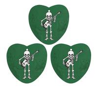 Lot de 3 désodorisants à suspendre en forme de squelette jouant de la guitare - Cartes parfumées durables pour voiture, maison, bureau - Style blanc