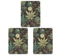 Lot de 3 désodorisants à suspendre pour voiture - A Puff In Time Weed Marijuana - Tablettes d'aromathérapie pour garde-robe, voiture, décoration d'intérieur