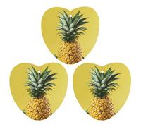 Lot de 3 désodorisants à suspendre pour voiture, ananas jaune, tablettes d'aromathérapie, cartes parfumées à suspendre pour rétroviseur, armoire, armoire à chaussures, forme d'amour, blanc