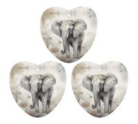 Lot de 3 désodorisants à suspendre pour voiture, animaux mignons, éléphants, tablettes d'aromathérapie, cartes parfumées à suspendre pour rétroviseur, armoire, armoire à chaussures, forme d'amour