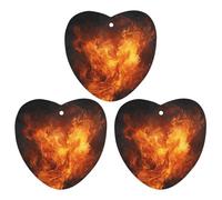 Lot de 3 désodorisants à suspendre pour voiture - Flamme rugissante - Tablettes d'aromathérapie - Cartes parfumées à suspendre pour rétroviseur, armoire, armoire à chaussures, forme d'amour - Blanc