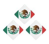 Lot de 3 désodorisants à suspendre pour voiture, maison, voiture, décoration intérieure, drapeau du Mexique