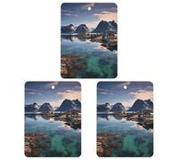 Lot de 3 désodorisants à suspendre pour voiture, maison, voiture, décoration intérieure, îles de Norvège