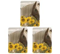 Lot de 3 désodorisants à suspendre pour voiture, maison, voiture, décoration intérieure, marguerite et cheval