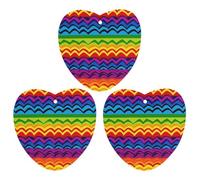 Lot de 3 désodorisants à suspendre pour voiture, maison, voiture, décoration intérieure, motif arc-en-ciel Gay Pride