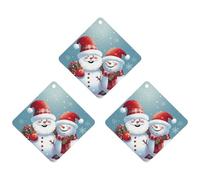 Lot de 3 désodorisants à suspendre pour voiture, maison, voiture, décoration intérieure, Père Noël, bonhomme de neige