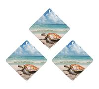 Lot de 3 désodorisants à suspendre pour voiture, maison, voiture, décoration intérieure, tortue de mer, étoile de mer