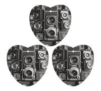Lot de 3 désodorisants à suspendre pour voiture Motif caméra vintage Décoration intérieure