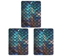 Lot de 3 désodorisants à suspendre pour voiture Motif écailles de dragon magique 3D Tablettes d'aromathérapie pour garde-robe, voiture, décoration d'intérieur