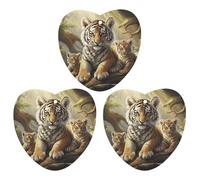 Lot de 3 désodorisants à suspendre pour voiture, motif tigre de la jungle, tablettes d'aromathérapie, cartes parfumées à suspendre pour rétroviseur, armoire, armoire à chaussures, forme d'amour, noir