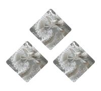 Lot de 3 désodorisants à suspendre pour voiture, style dragon blanc, aromathérapie, cartes parfumées à suspendre pour rétroviseur, armoire, armoire à chaussures, losange, noir