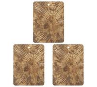 Lot de 3 désodorisants à suspendre pour voiture, texture grain de bois, tablettes d'aromathérapie, décoration intérieure, salle de bain, chambre à coucher, parfum lavande