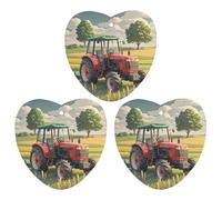 Lot de 3 désodorisants à suspendre pour voiture, thème tracteur, aromathérapie, cartes parfumées à suspendre pour rétroviseur, armoire, armoire à chaussures, forme d'amour, noir