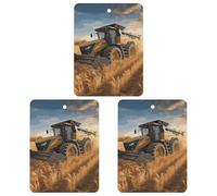Lot de 3 désodorisants à suspendre pour voiture, tracteur agricole, récolte, aromathérapie, cartes parfumées à suspendre pour rétroviseur, armoire, armoire à chaussures, carré, noir