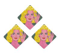 Lot de 3 désodorisants blonds à suspendre pour voiture, maison, bureau, style noir
