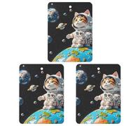 Lot de 3 désodorisants carrés à suspendre pour voiture, maison, bureau, gris