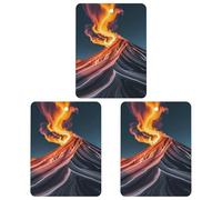 Lot de 3 désodorisants carrés à suspendre pour voiture, maison, bureau - Motif marbre ressemblant à des sommets de montagne - Style gris