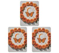Lot de 3 désodorisants carrés à suspendre pour voiture, maison, bureau, orange et papillon