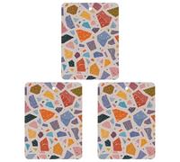 Lot de 3 désodorisants carrés pour voiture - Motif marbre - Pastel - Pour homme et femme