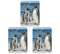 Lot de 3 désodorisants carrés pour voiture Motif pingouin et mer Pour homme et femme