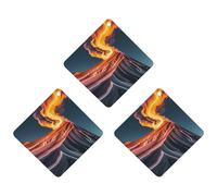 Lot de 3 désodorisants de voiture à motif marbré ressemblant à des sommets de montagne, cartes parfumées durables pour voiture, maison, bureau - Style noir